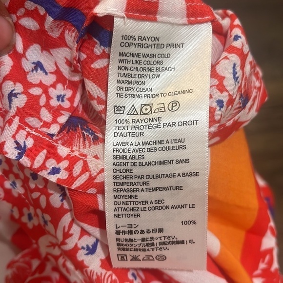 Tommy Bahama Striped Floral High Neck Linnea Floral Halterl Top Size M NWT - Picture 8 of 9